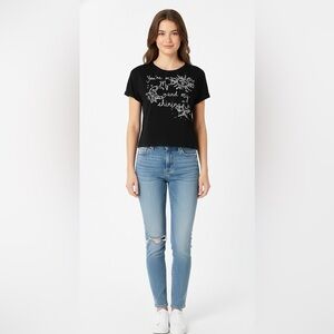 Four Girlz women’s  black top size large you’re my and my shining shirt @